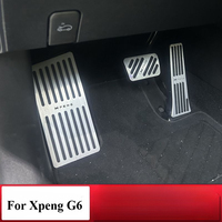 For Xpeng G6 Stainless steel Accelerator brake pedal Interior modification Accelerator brake antiskid Foot pedal Accessories