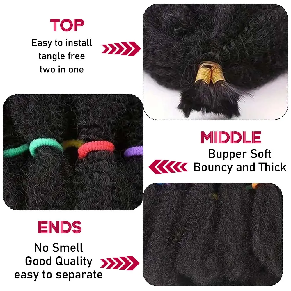 الأفرو غريب الشعر 14 "3/6 حزم قبل امتدت الأفرو غريب تويست تجديل الشعر غريب تويست الكروشيه الضفائر وصلات شعر صناعية #2