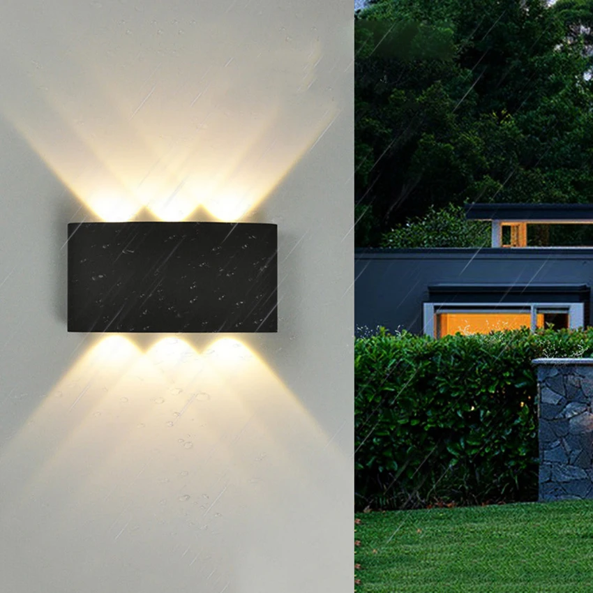 6w LED Waterproof Wall Lights Up and Down Outdoor Wall Lamps Aluminum AC90-260V AU30