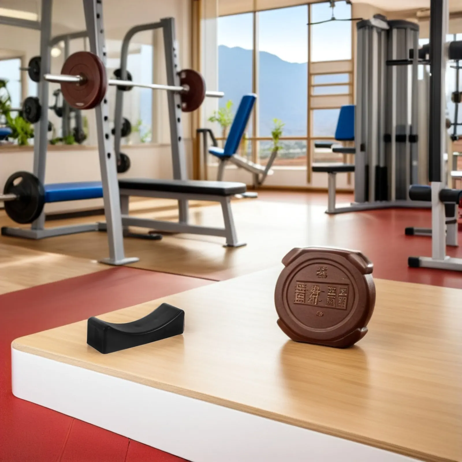 Picture 6: 8Pcs Dumbbell Storage Saddles Hollow Design Plastic Rack Stand Home Gym Weight Holder Organizer Support Rack Dumbbell Stand