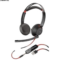 Plantronics POLY Blackwire C5220 USB-A 3.5mm Binaural Headset, Wired P/N: 207576-01 C5200 Series Upgrade C3220 C3225