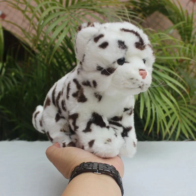 Snow Leopard High Fidelity Anime Cute Plushie Leopard Plush Toys Lifelike Animals Simulation Stuffed Doll Kawai Toy Gifts Kids