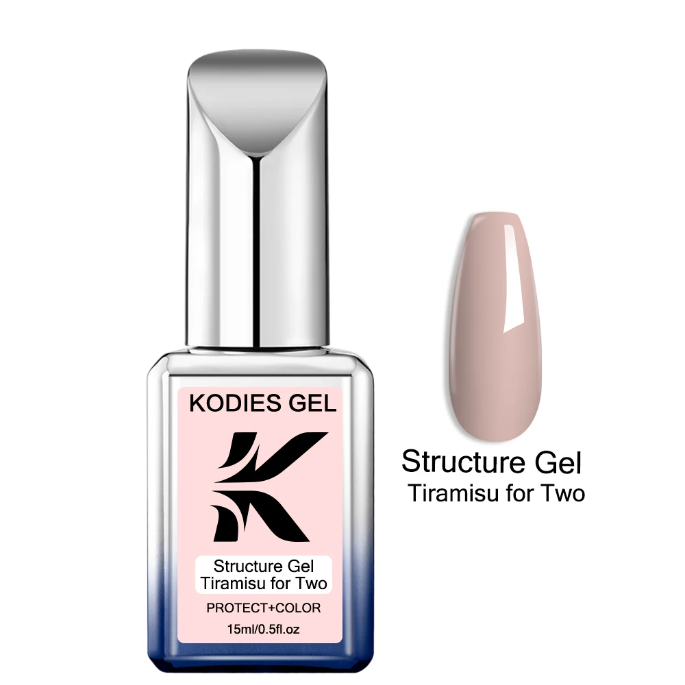 KODIES GEL Nude Color Structure Rubber Base Gel Nail Polish Semi Permanent UV Milky White Base Gel Top Coat Super Shine Manicure