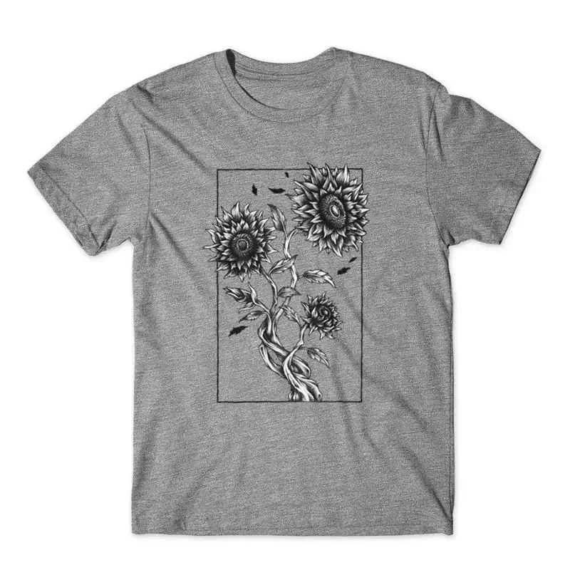 Growing T Shirt Sunflower 100 Cotton Premium New