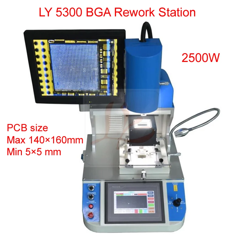 LY 5300 Auto Optical Alignment System Mobile BGA Rework Station 2 Zones 2500W