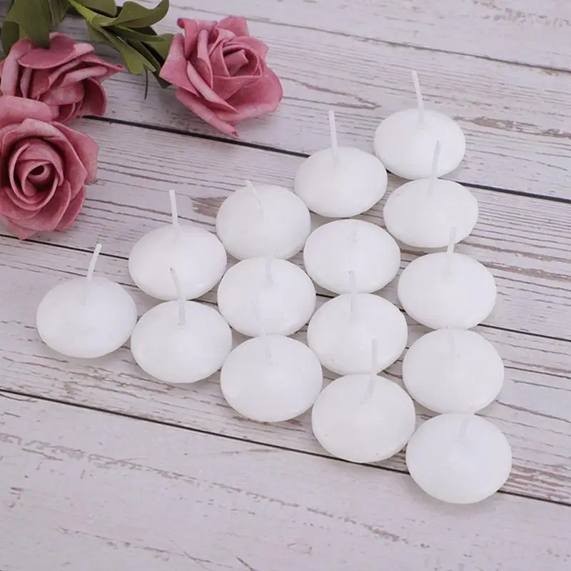 10Pcs Unscented Discs Candles Floating For Pool Parties Wedding Home Bathtub Decor Supplies Romantic Confession Candlelight