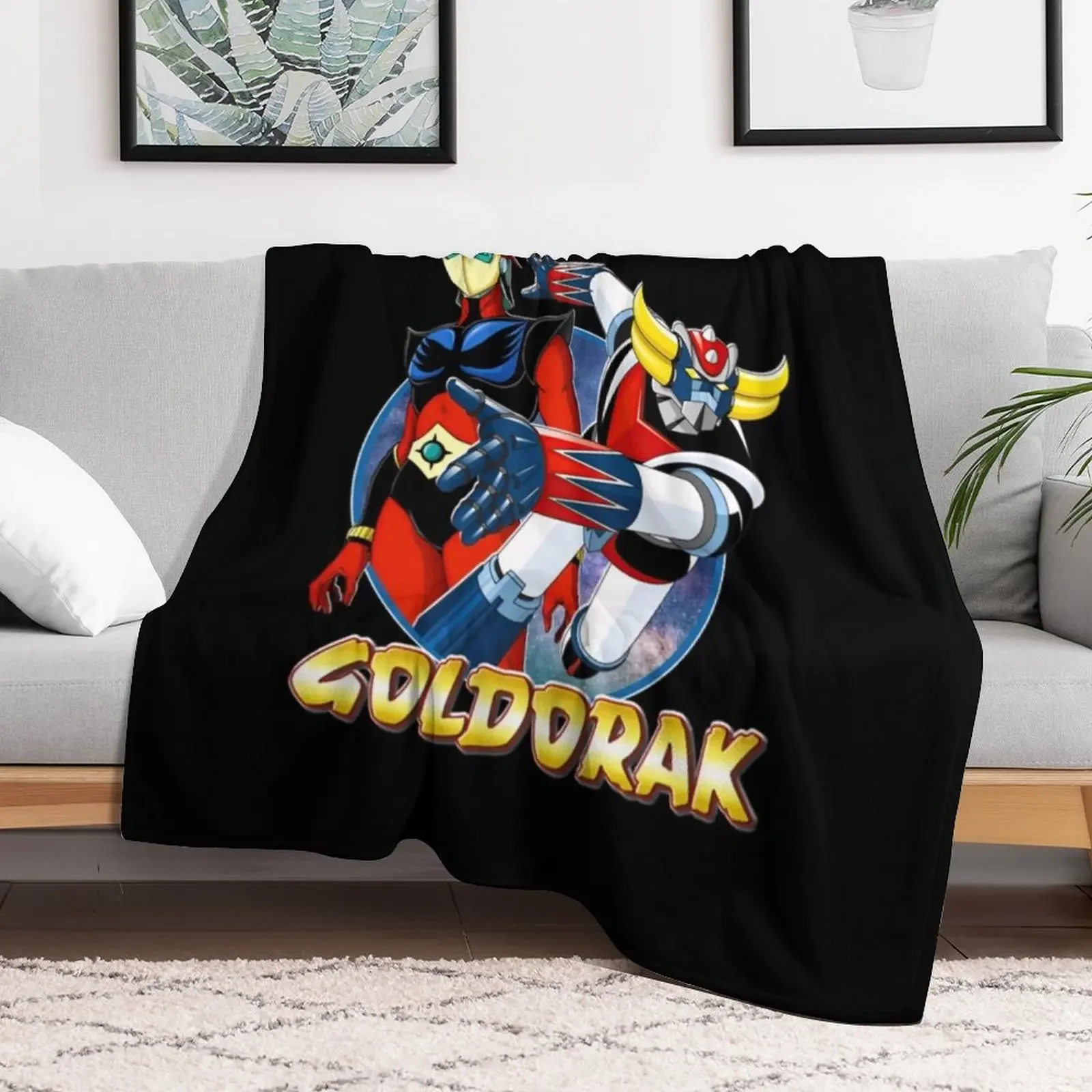 Goldorak (Grendizer) Throw Blanket Giant Sofa Personalized Gift Vintage Blankets