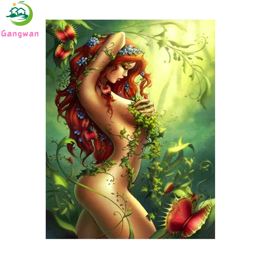 DIY Diamond Painting Hot selling home art, jungle sexy woman, flowers Diamond Mosaic Full Drill Cross Stitch Handmade Hobby