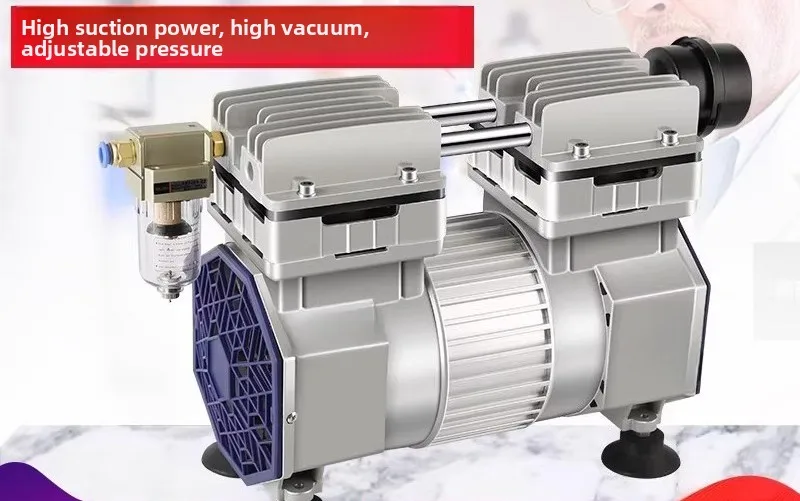 Oil Free Vacuum Pump Industrial Small Vacuum Pump High Flow Adjustable Negative Pressure Pump
