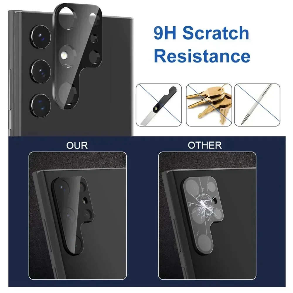 3D Camera Protector for Samsung Galaxy S23 S22 Ultra S21 Plus FE Phone Back Lens HD Anti-scratch Full Cover Glass for S23 Ultra