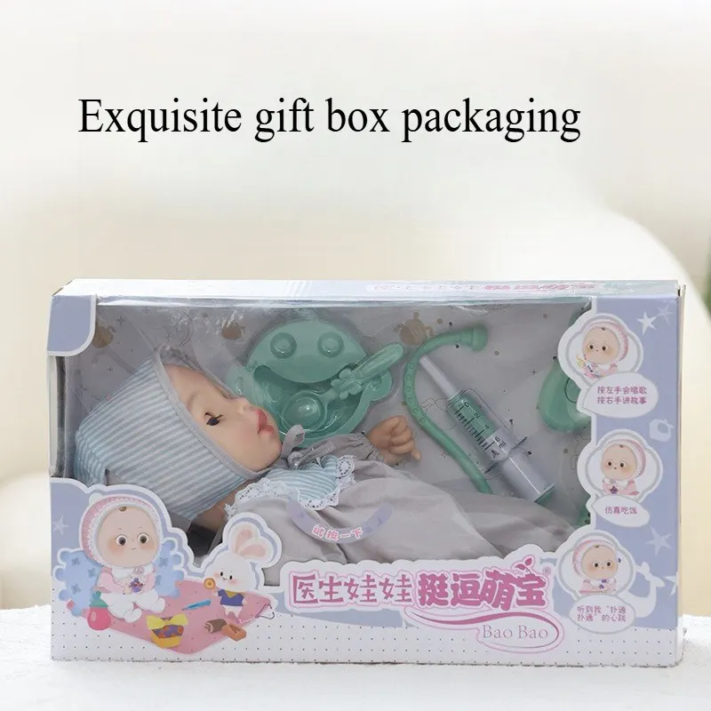 40cmのリボーンドール、シミュレーションで話したり、歌ったり、授乳したりできる、赤ちゃんのおもちゃ、リボーンシリコンベビー