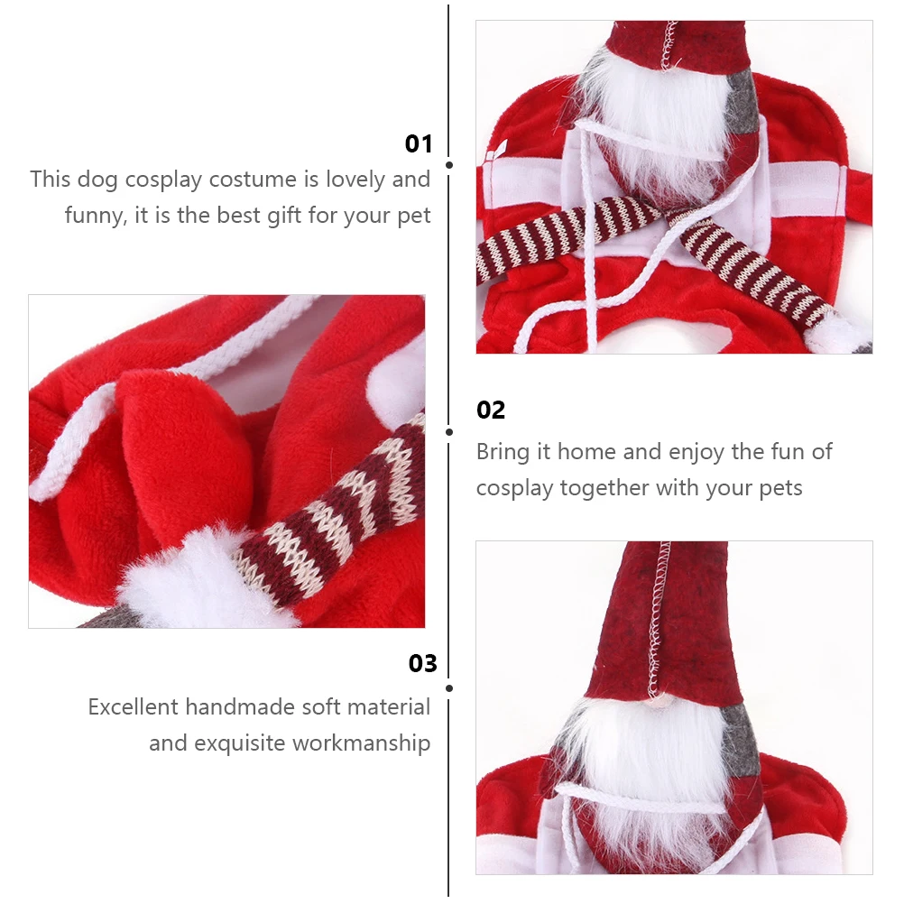 

Christmas Dog Costume Reindeer Outfit Santa Pet Large Clothes Costumes Xmas Outfits Puppy Cotton Halloween