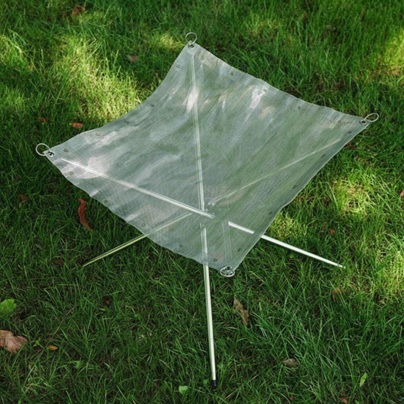 Fire Rack with Mesh Grill Lightweight Campfire Grill with Storage Bag Foldable Fire Fire Ring Multifunctional Grate Sturdy