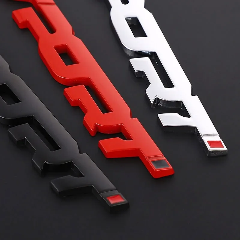 Car Accessories Sticker Styling Metal 3D Chrome Black Auto Car Trunk Racing Sport Word Letter Logo Emblem Badge Decal Sticker