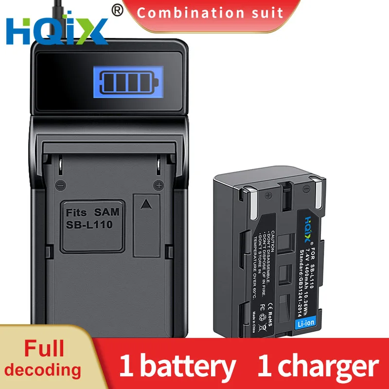 HQIX for Samsung VM-A110 A300 A320 A350 A400 A2300 A3400T A5500 B110 B300 B310 B350 B360 B5700 Camera SB-L110 Charger Battery