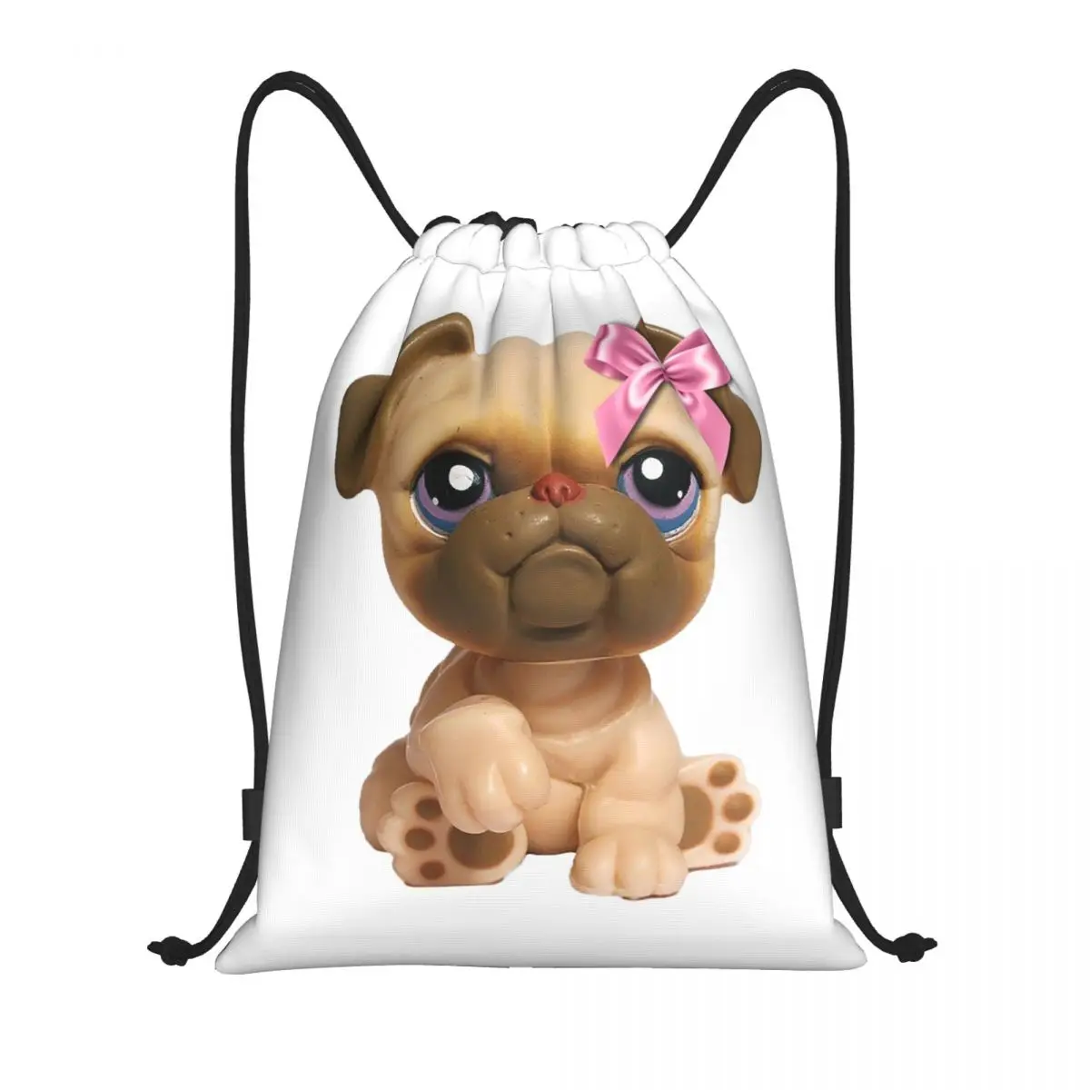 

Coquette Littlest Pet Shop LPS Bulldog 451 Backpacks Portable Drawstring Bags Sundries Bag Book Bags for Travel Students