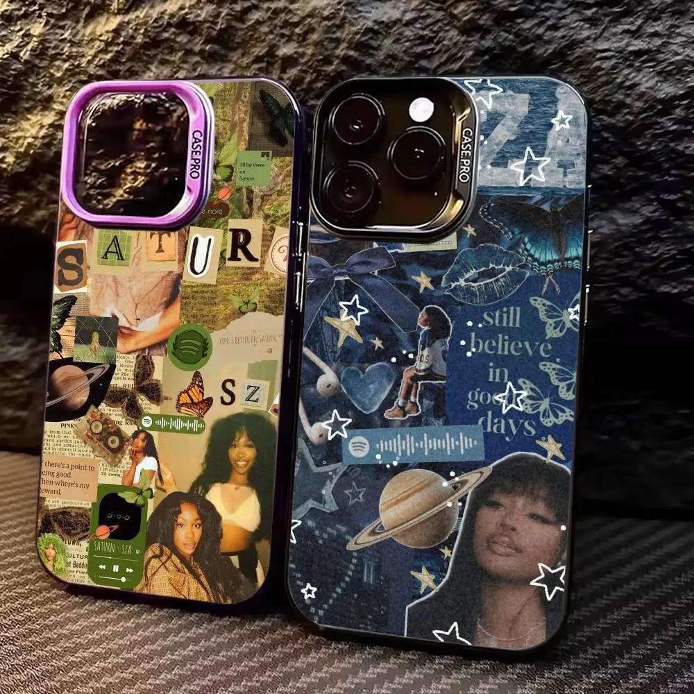 

Rapper S-SZA Phone Case For iPhone 17,16,15,14,13,12,11 Plus,Pro Max,Colored Silver Phone Case