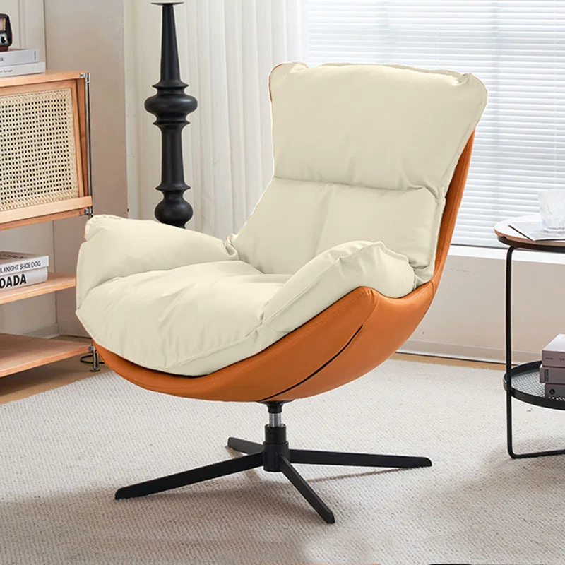 Modern Rocking Accent Chairs Wabi Japandi  Chair for Living Room Metal Rotating Swivel Velvet Fabric Lazy Chair
