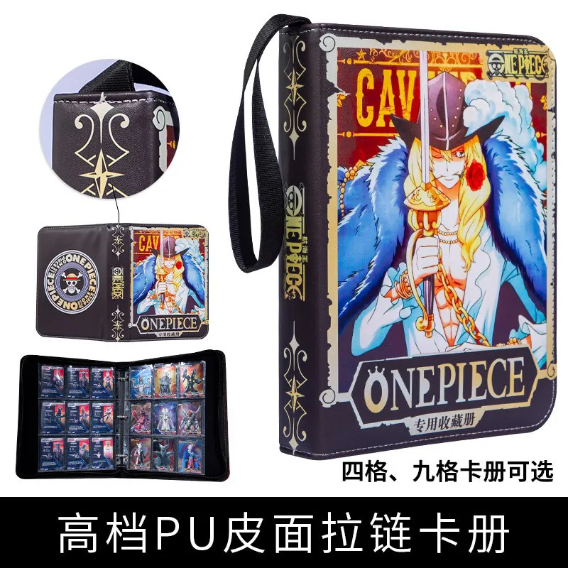 400/900pcs ONE PIECE Card Album Book Folder 4/9 Card Slots Collections Zipper Double Pocket Zipper Card Binder Holder