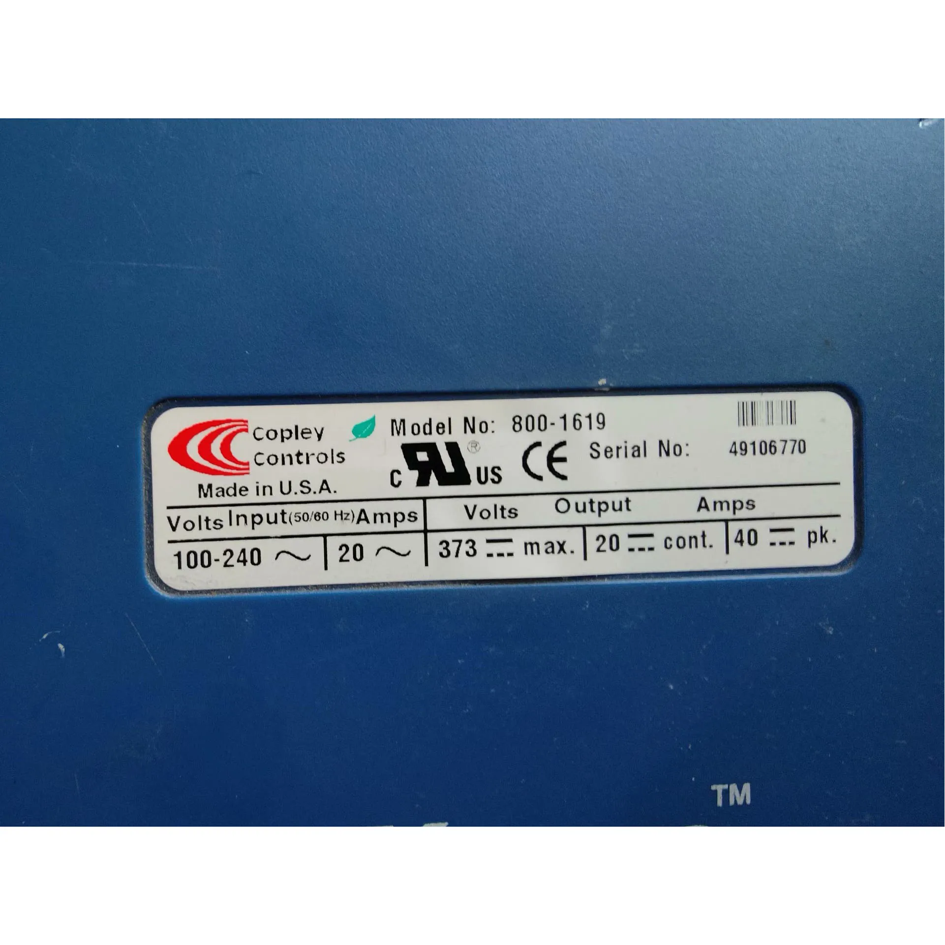 800-1619 เซอร์โวไดรฟ์ พร้อมการรับประกัน