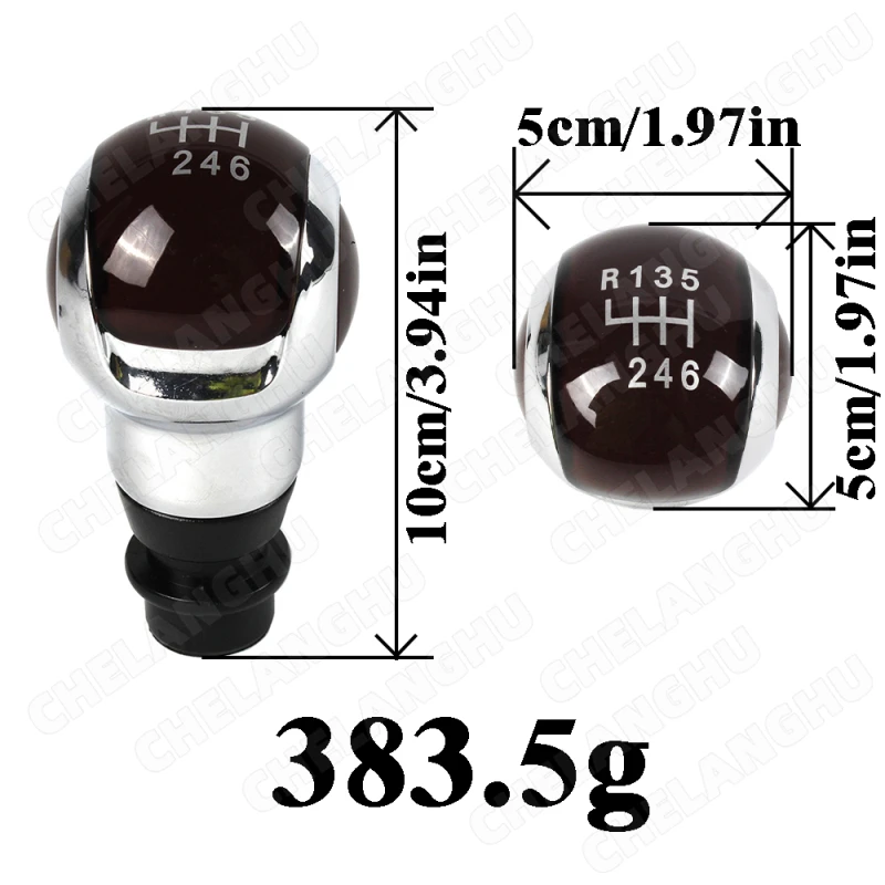 

6 Speed Gear Shift Knob Fit for Peugeot Citroen Brown