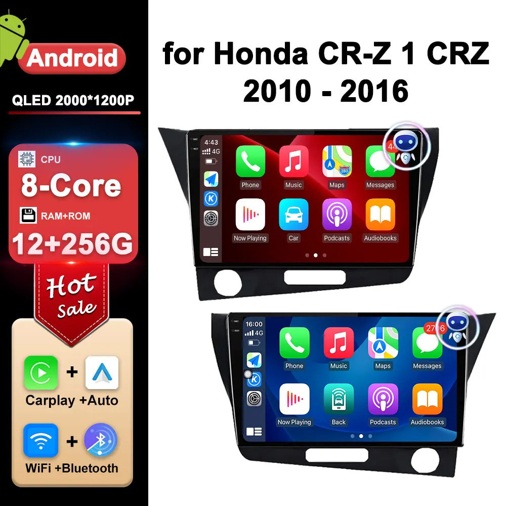 

Navigation GPS DSP Stereo Car Radio Multimedia Player for Honda CR-Z 1 CRZ 2010 - 2016 Android OS 4G BT Carplay Auto Accessories