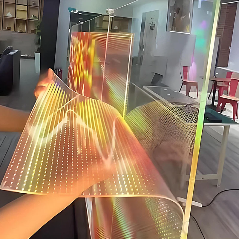 

Прозрачный светодиодный экран P20-20 для внутреннего и наружного применения, ультратонкий гибкий LED-дисплей для витрин