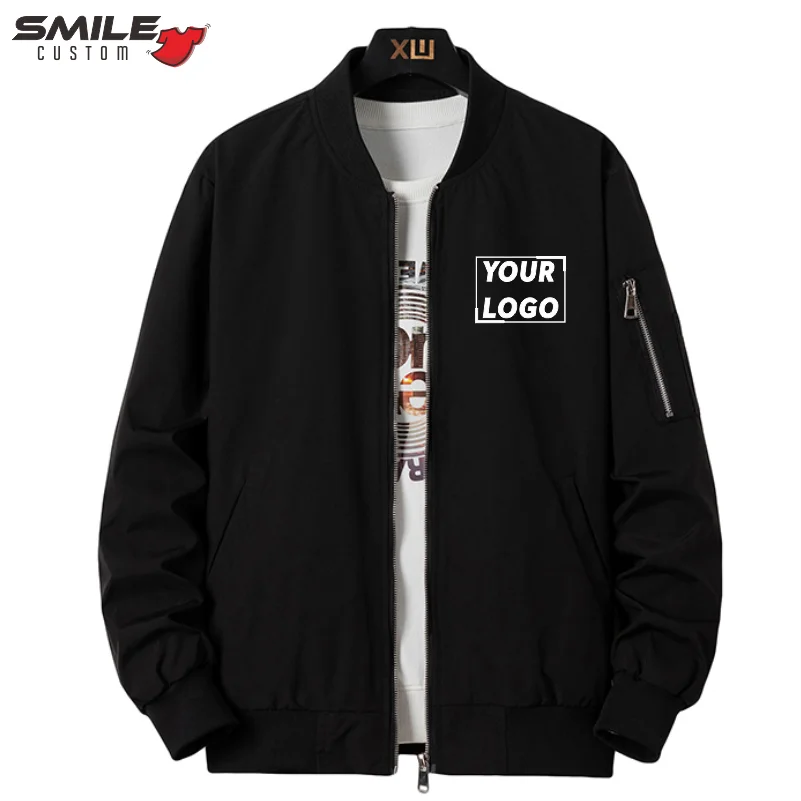 Männer Und Frauen Flug Jacke Bedrucken Logo Casual Bomber Mantel Baseball Uniform Stickerei Muster Trend Windjacke Design