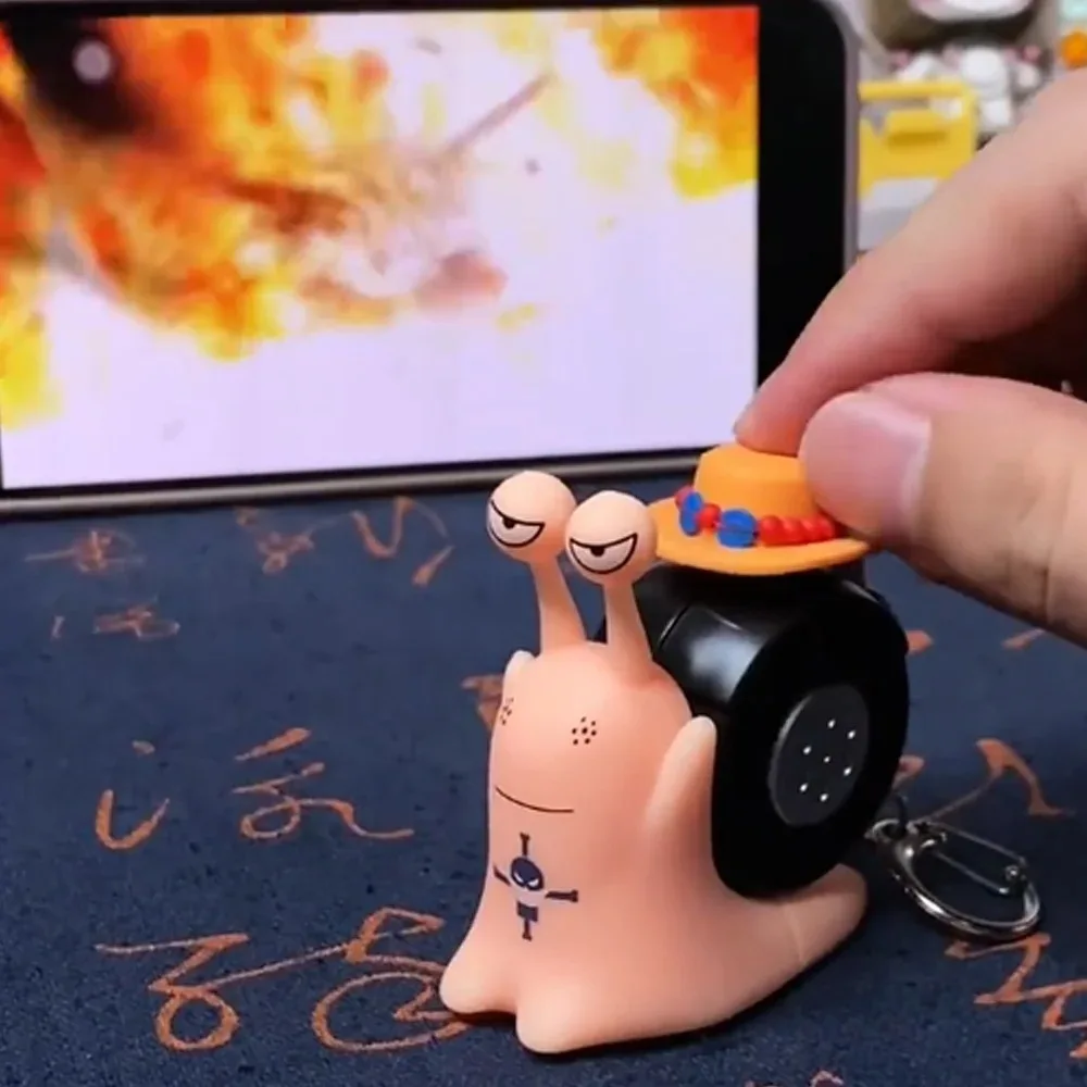 NEW  One Piece Recording Keychain, Cute Luffy/Ace/Chopper Figure, Rechargeable Voice Playback Toy, Kids creative Gift - view 5