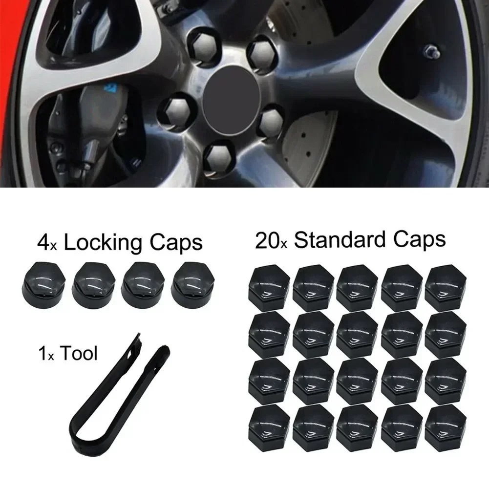 24PC 22mm Car Wheel Nut Cap Tyre Hub Protection Covers For Opel Insignia Insignia 2010-2017 Exterior Decoration