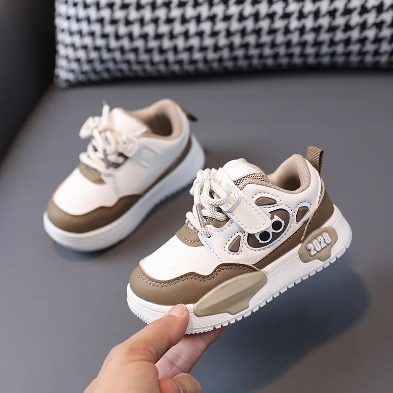 Baby Soft Soled Toddler Shoes Boys Girls Autumn New Leather Kids Casual Sneakers Non-slip Children Sport Shoes Tenis Board Shoes