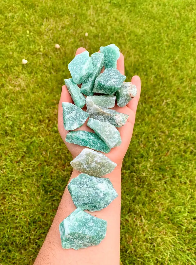 

Aventurine Rough Natural Green Aventurine Crystal Raw Stone Creativity Positivity Prosperity Good Luck Emotional Healing Success