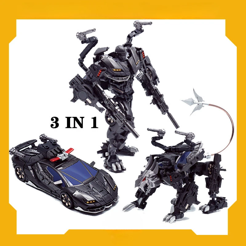 Transformation Spielzeug PT-12 Drei-Change Warrior Black Ninja Hot-Breaking Action Charakter Modell Original Box Sammlung Geschenk