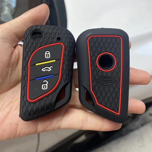 Imagen 2 del producto Funda de silicona para llave de coche, conjunto de bolsa de carcasa para KD B30 NB30 / VVDI Universal XKLKS0EN, accesorios para coche, funda de goma para mando a distancia de coche