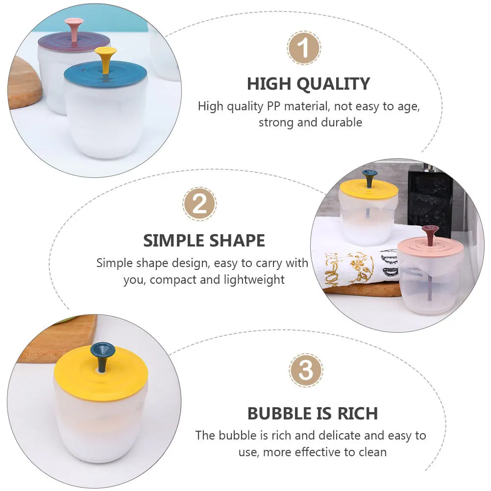 4 pçs viagem portátil borbulhador facial rico delicado dispositivo de limpeza de bolhas durável material pp fácil transportar presente borbulhador facial