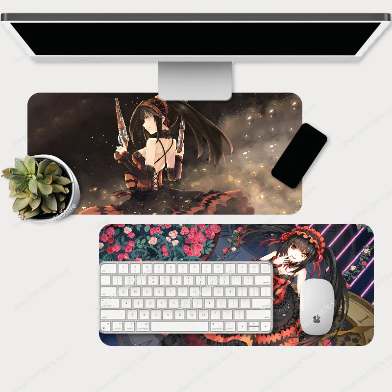 Anime Tokisaki Mousepad Gaming Mouse pad Gamer Pc Accessories Deskmat Keyboard Mat Desk Protector Mause Pads