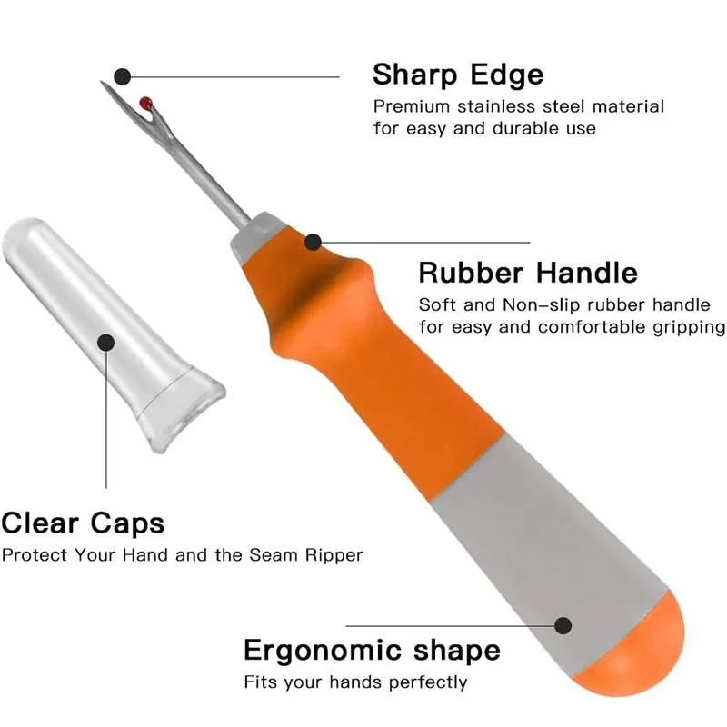 1PC Seam Rippers Ergonomic Grip Colorful Large Thread Stitch Remover Tool Handy Stitch Ripper for Sewing Craft Removing Hem Seam