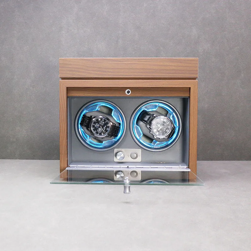 Disponibile Vertical2Table Carica orologio automatico Cuore di ghiaccio Luce blu Archiviazione desktop multifunzionale Arresto con coperchio aperto