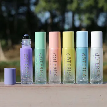 10ml cam parfüm şişesi boş cam uçucu yağlar damlalık şişe kalın cam şişe silindir şişe aromaterapi için 6 adet