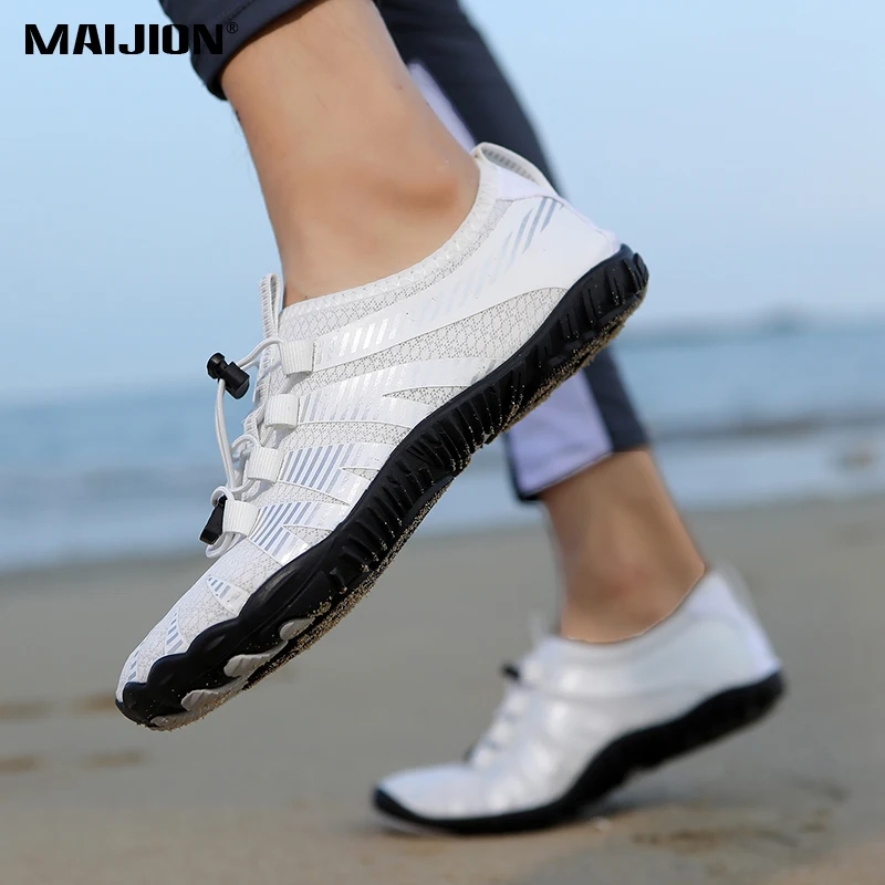 Adulto descalço praia aqua sapatos de secagem rápida verão sapatos de água para surf natação respirável mar rio wading tênis