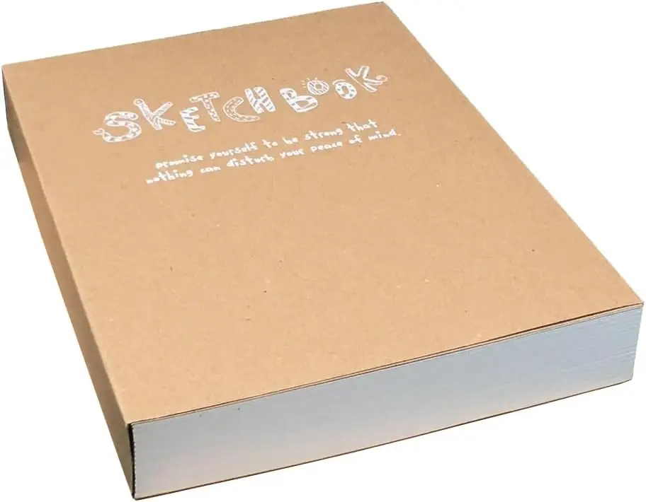 

A5 Kraft Sketchbook - 128 Sheets, 125gsm Thick Paper, 180° Flat Opening for Drawing & Sketching