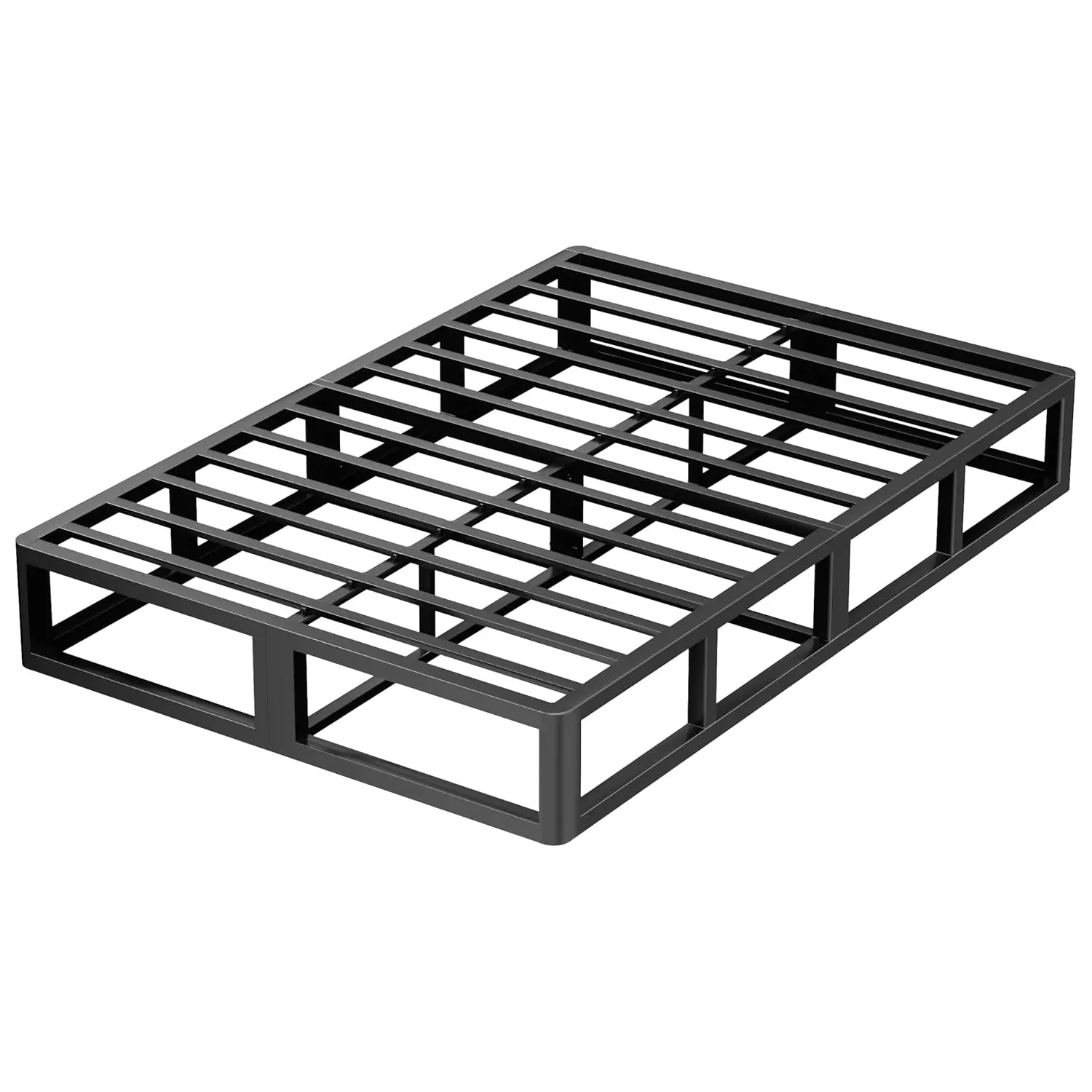 

10 Inch Queen Metal Bed Frame Round Corner Low Platform Bed Frames 3000 LBS Heavy Duty Steel Slats Support Mattress, Customized