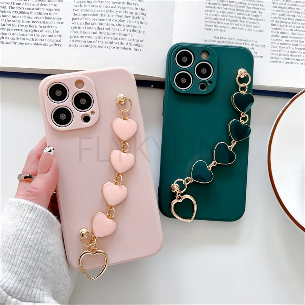 INS Love Heart Bracelet Phone Case For Xiaomi Redmi Note 12 11 Pro 11S 10C A1 Plus Mi 12C 12Lite 11T 12T Poco X3 M4 Pro Cover