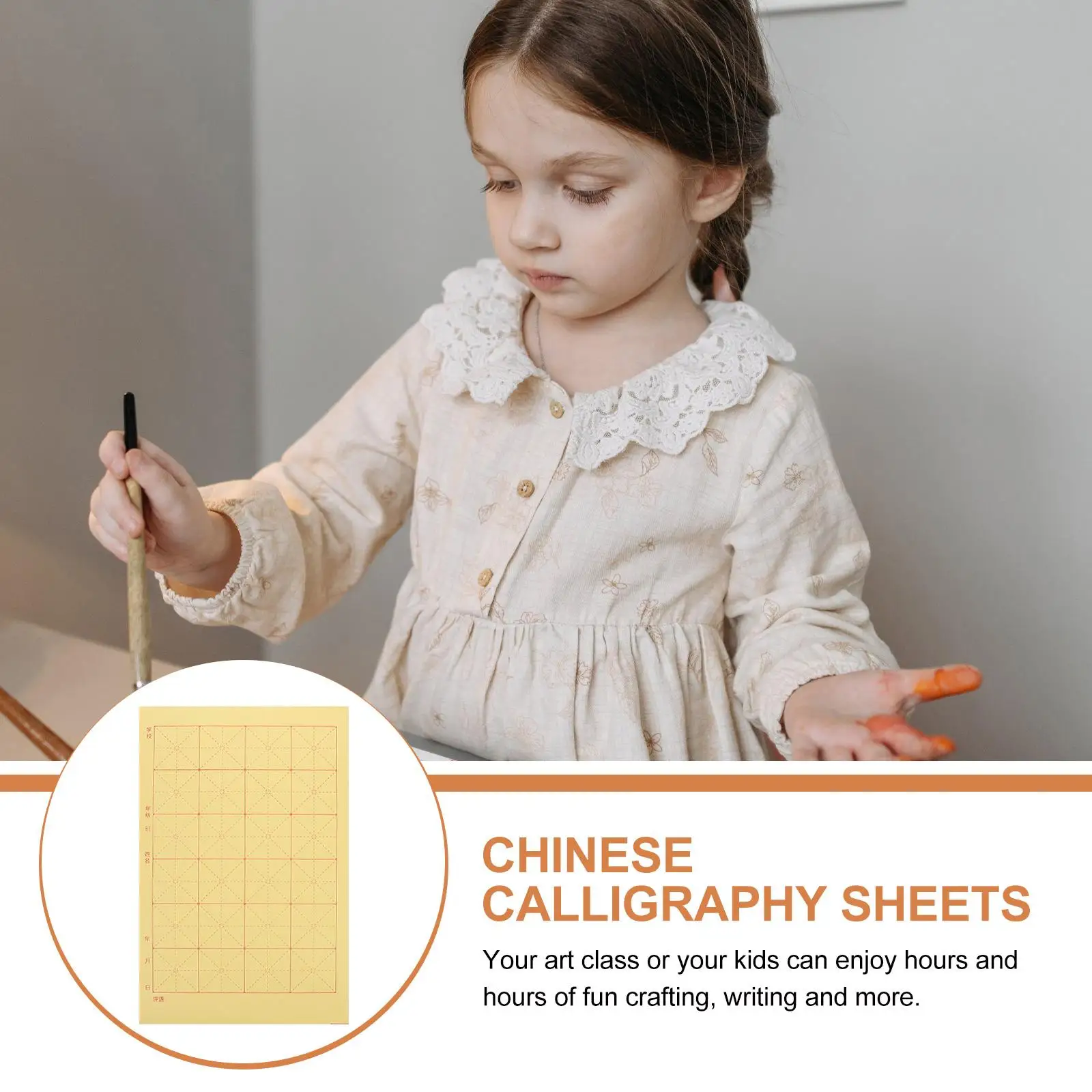 150 Sheets Grid Blank Rice Paper Calligraphy Practice Exercise Chinese Writting