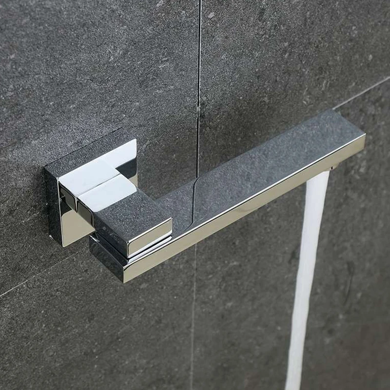 Bourdillat Bathroom Black/Chrome/Gold folding nozzle bathtub stainless steel wall mounted bathtub faucet shower stainless steel