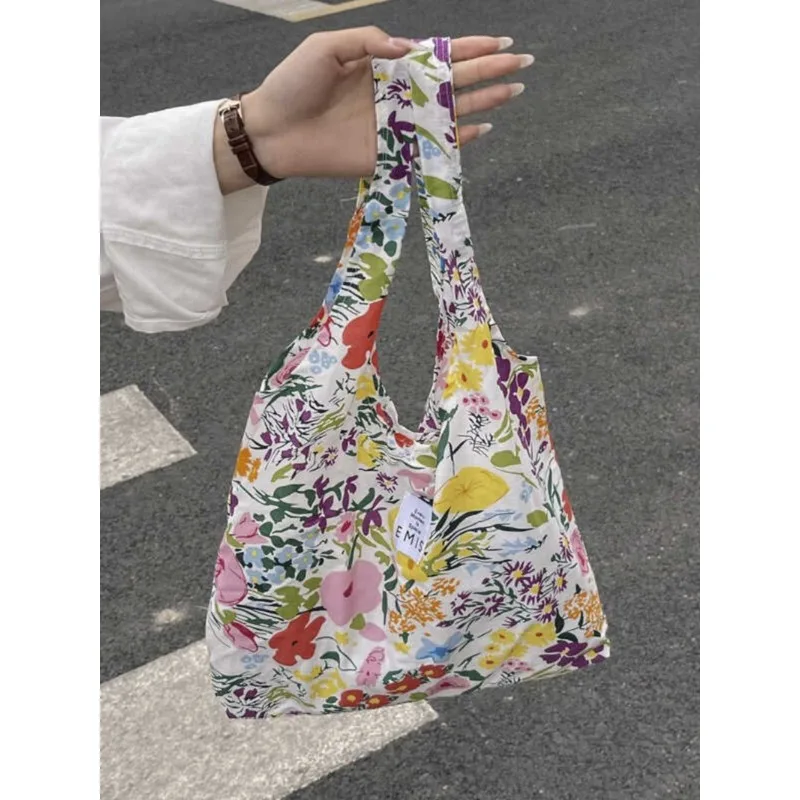 

Foufurieux Retro Floral Women's Cotton Cloth Shoulder Bags Large Capacity Ladies Tote Shopping Bag Casual Female Purse Handbags