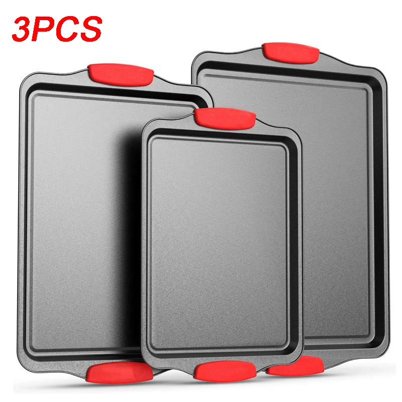 

Набор противней с антипригарным покрытием из 3 предметов. Многоцелевые тарелки для барбекю. Глубокие и утолщенные. Прочные антипригарные формы. Легко чистящиеся для вечеринок.