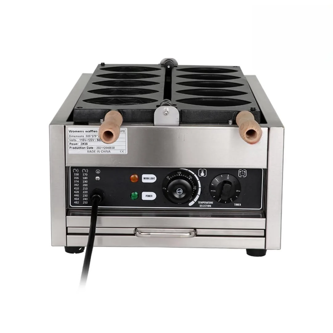 New process Tecfd Women Waffle Oven Waffle Maker hine Commercial 10 Pcs Per Time Food Gr Stainless Steel Provided