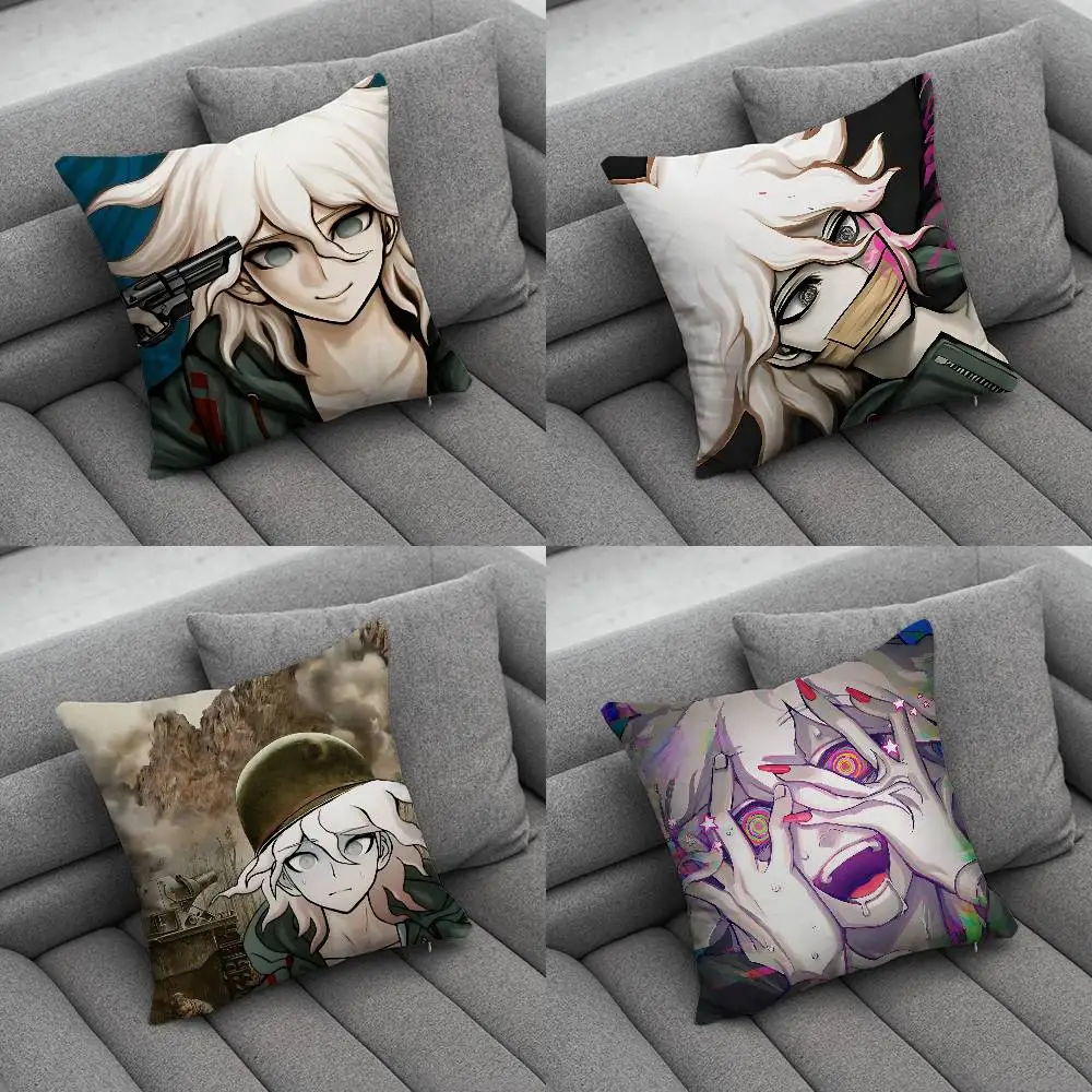 N-Nagito Komaeda Creative patterned pillowcases for interior decoration office living room home