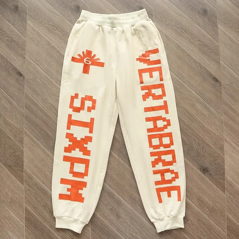 Wintertime Vertabrae Sweatpants Three-dimensional Letter Printed Hip Hop Street Man Woman Loose VERT Casual Pants